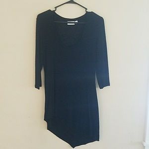 Black slanted dress/long shirt